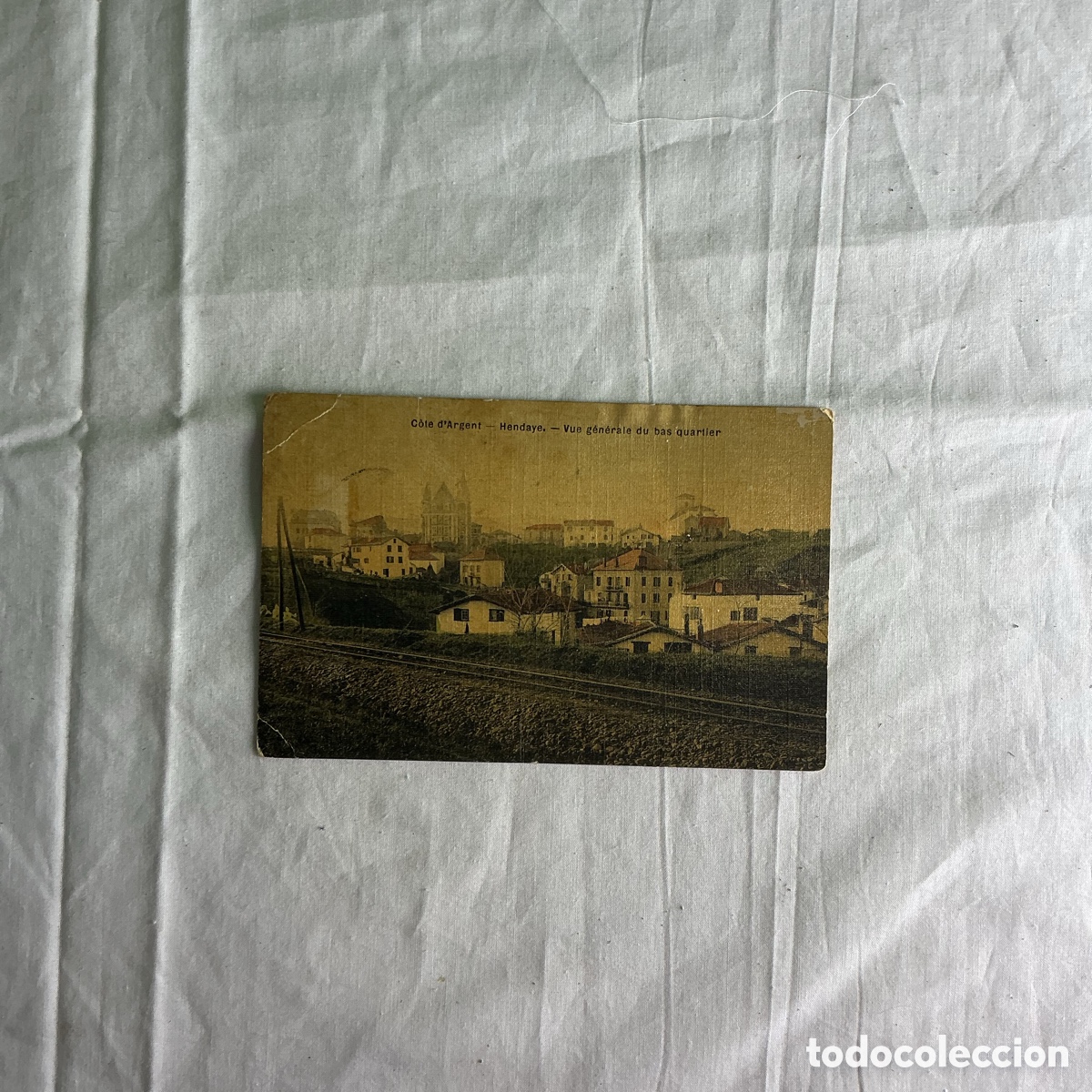 Postales: Postal antigua Hendaya &ndash; C&ocirc;te d&rsquo;Argent &ndash; Vista general del barrio &ndash; Circulada 1910
