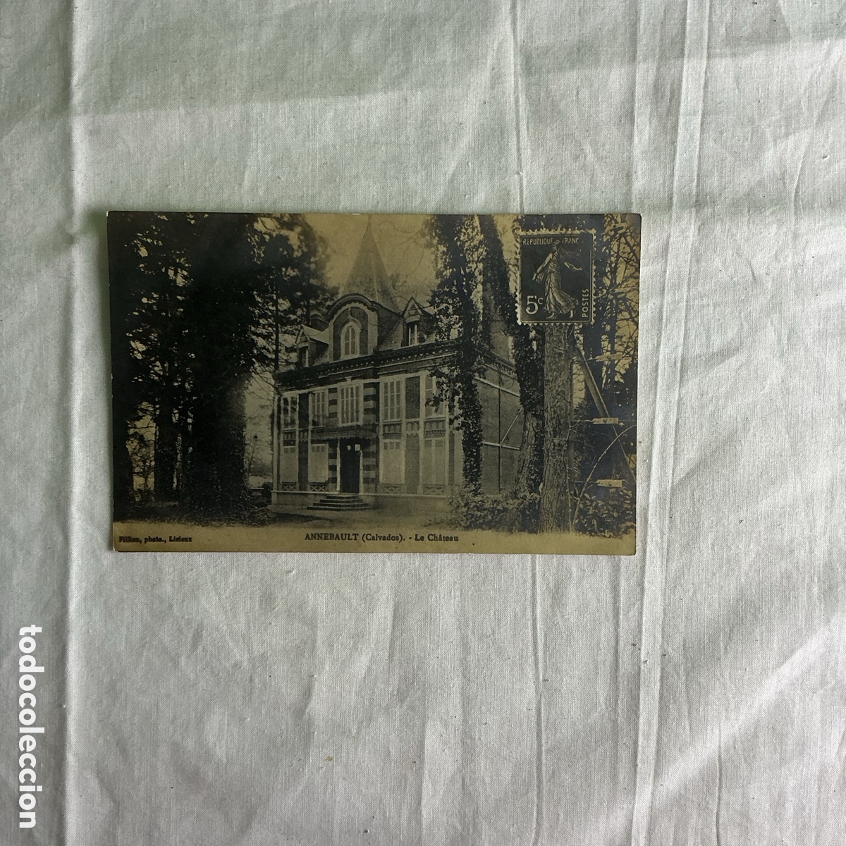 Postales: Postal antigua Annebault Calvados &ndash; Le Ch&acirc;teau &ndash; Francia &ndash; Circulada 1923