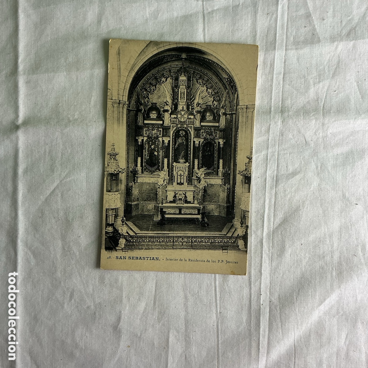 Postales: Postal antigua San Sebasti&aacute;n &ndash; Interior Residencia de los PP. Jesuitas &ndash; N&ordm; 48