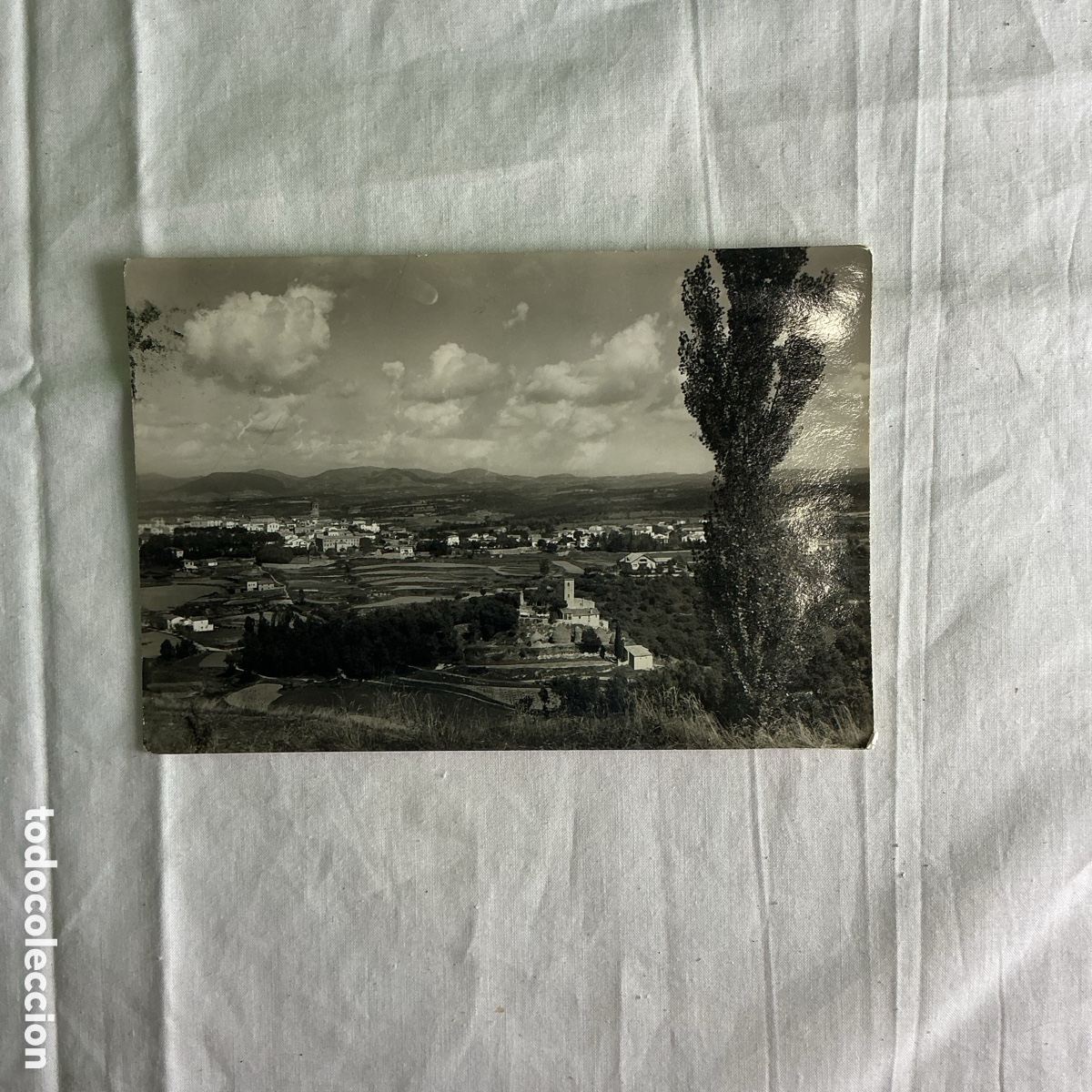 Postales: Postal antigua Tudela Navarra &ndash; Vista panor&aacute;mica &ndash; Los Fueros &ndash; Circulada 1962