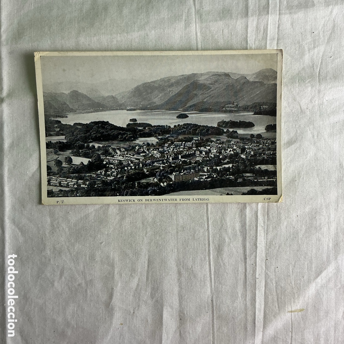 Postales: Postal antigua Keswick on Derwentwater &ndash; Lake District Inglaterra &ndash; Circulada 1952
