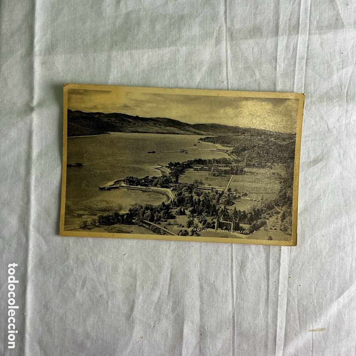 Postales: Postal antigua Inveraray from Dhu Loch &ndash; Escocia &ndash; Circulada &ndash; Jorge VI