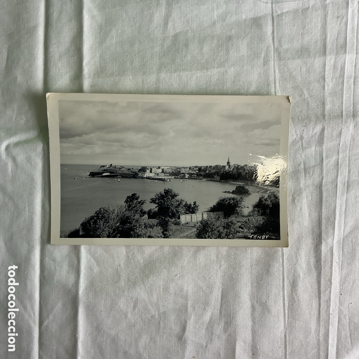 Postales: Postal antigua Tenby &ndash; Vista panor&aacute;mica &ndash; Gales, Reino Unido &ndash; Circulada 1961