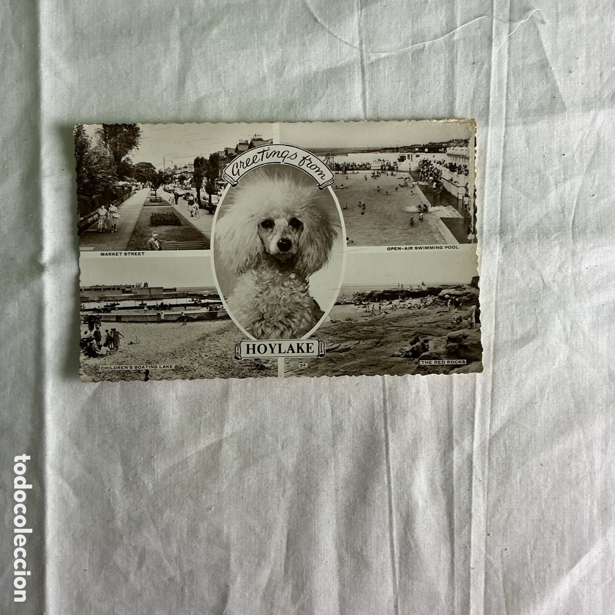 Postales: Postal antigua Hoylake &ndash; Greetings from Hoylake &ndash; Inglaterra &ndash; Circulada 1961