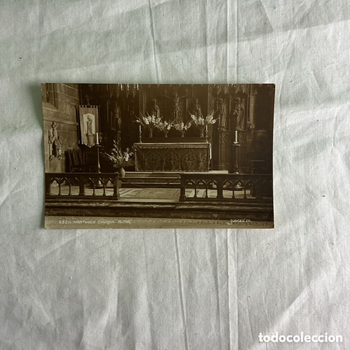 Postales: Postal antigua Nantwich Church &ndash; Altar &ndash; Inglaterra &ndash; Circulada 1953