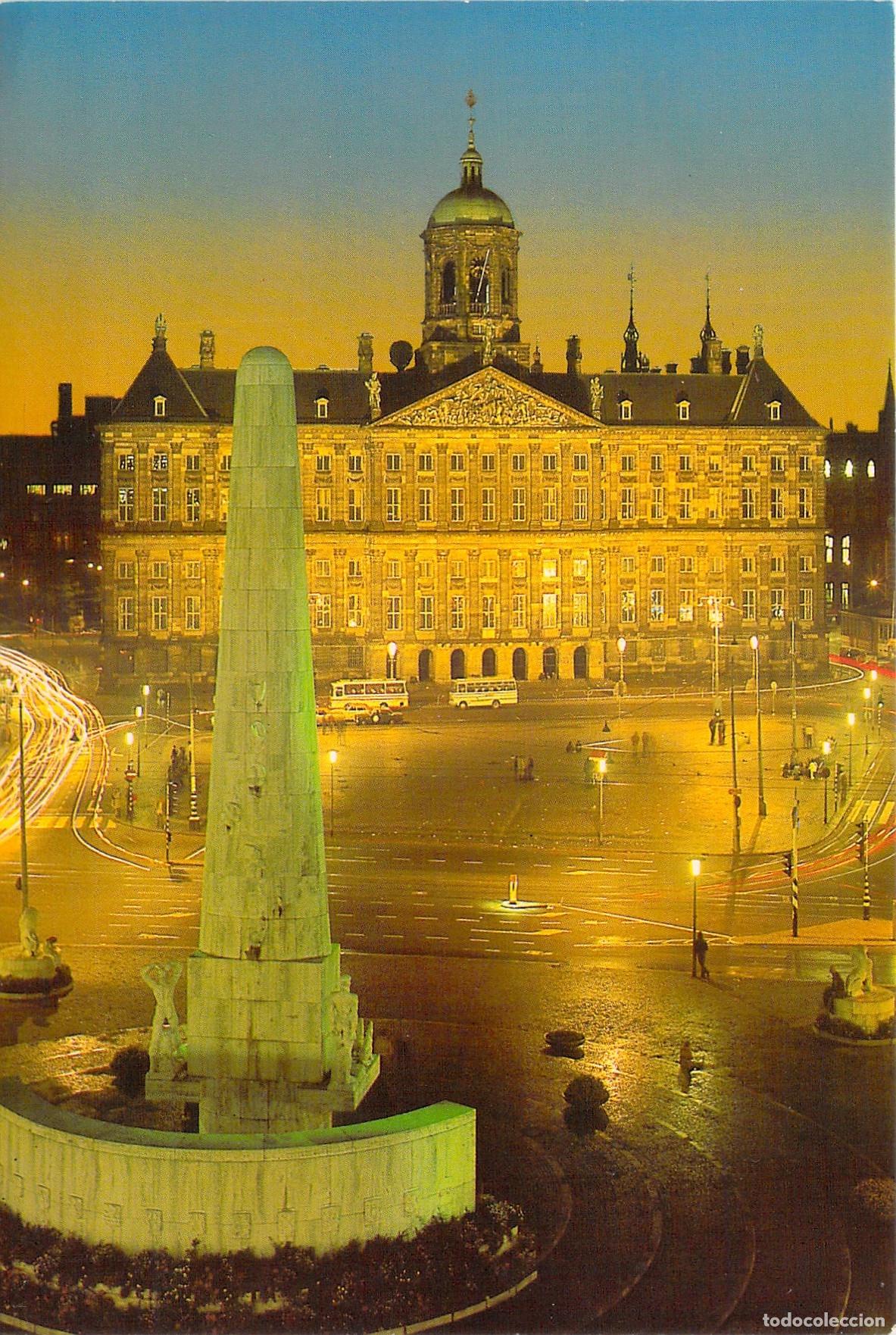 Postales: Postal de &Aacute;msterdam, Monumento Nacional y Palacio Real en la Plaza Dam