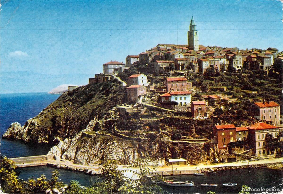 Postales: Postal de la pintoresca ciudad costera de Vrbnik en la isla de Krk