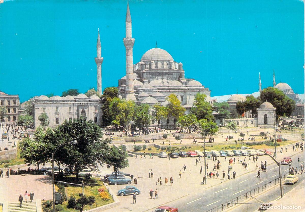 Postales: Postal de la Mezquita y Plaza Beyazit en Estambul, Turqu&iacute;a