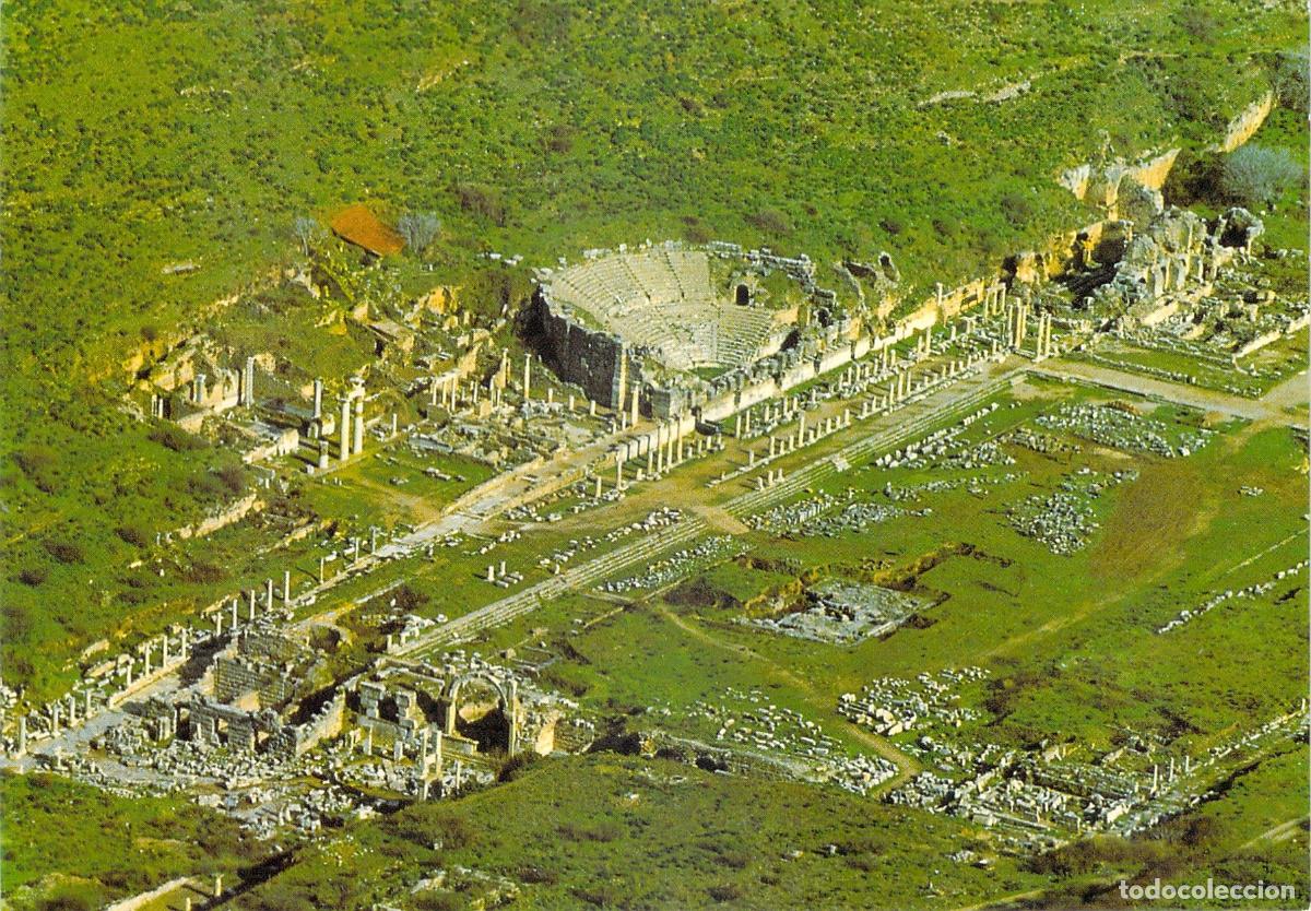 Postales: Postal de las ruinas arqueol&oacute;gicas de &Eacute;feso en Izmir, Turqu&iacute;a