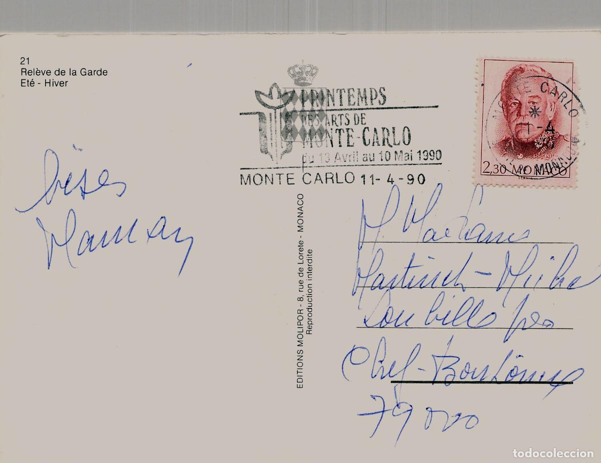 Postales: Postal del Cambio de Guardia en el Palacio del Pr&iacute;ncipe de M&oacute;naco - Foto 2