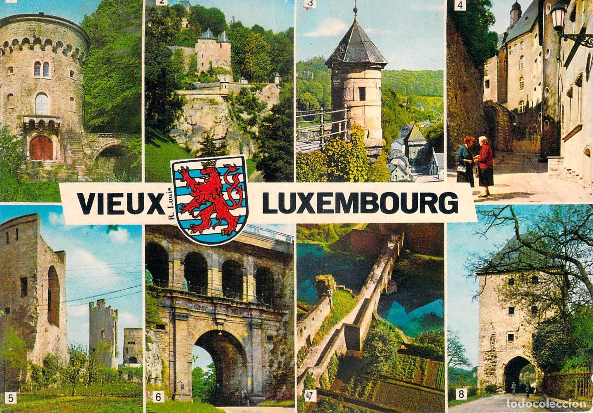Postales: Postal de Luxemburgo: Vistas de torres y arquitectura medieval