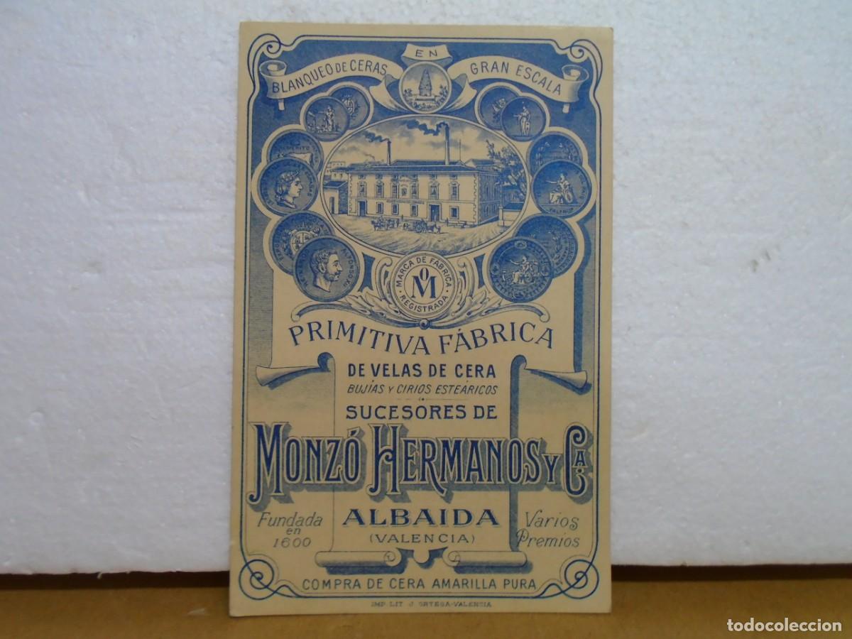 Postales: TARJETA POSTAL ILUSTRADA PRIMITIVA FABRICA DE VELAS DE CERA,ALBAIDA(VALENCIA)