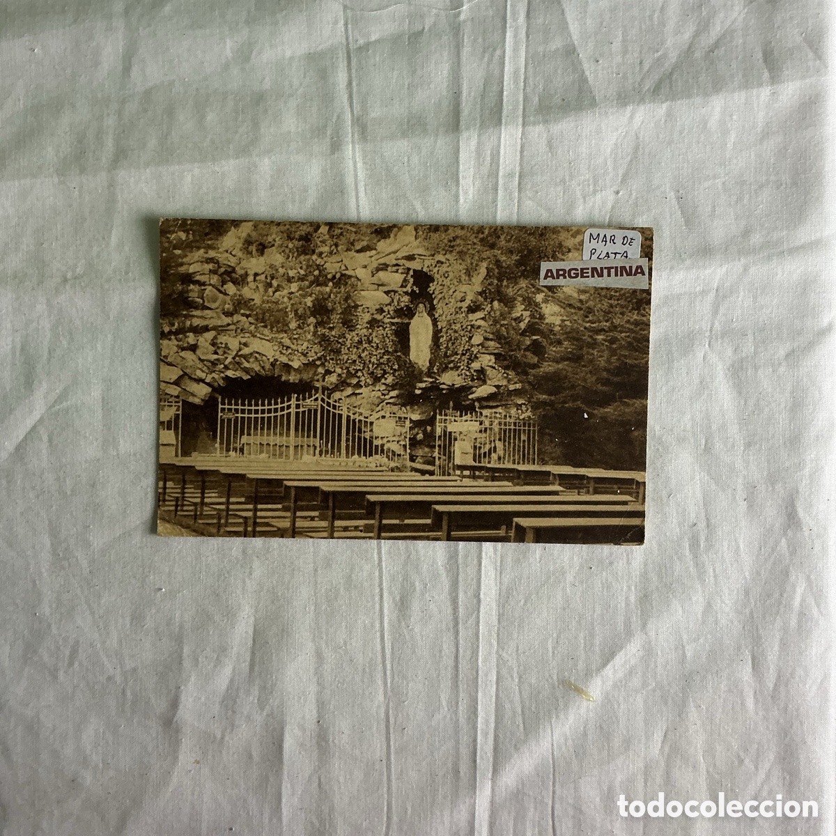 Postales: Mar del Plata &ndash; Gruta de la Milagrosa Virgen de Lourdes &ndash; Postal antigua 1949