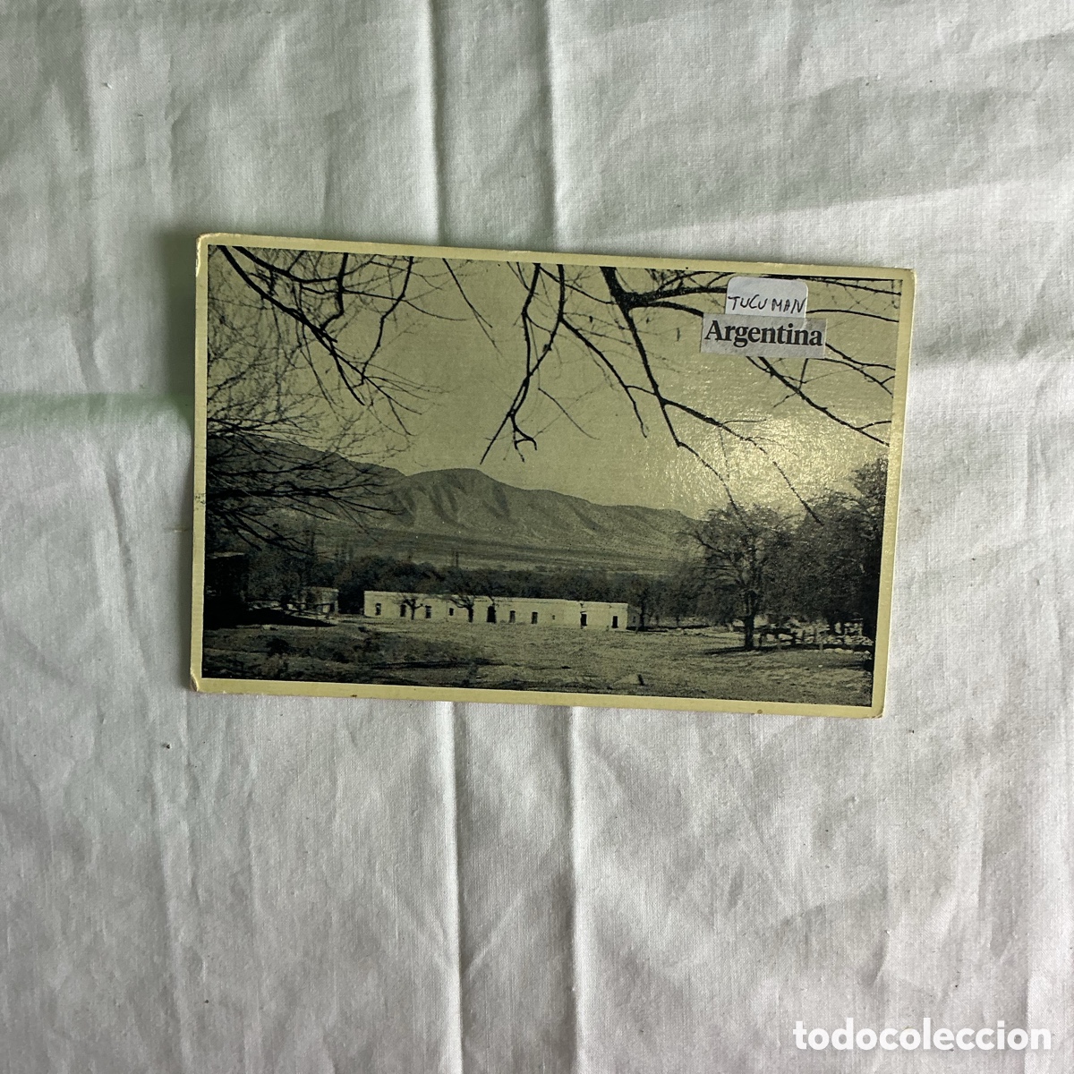 Postales: Postal antigua Tucum&aacute;n, Argentina &ndash; Taf&iacute; del Valle &ndash; Vista rural con monta&ntilde;as, fechada en 1947