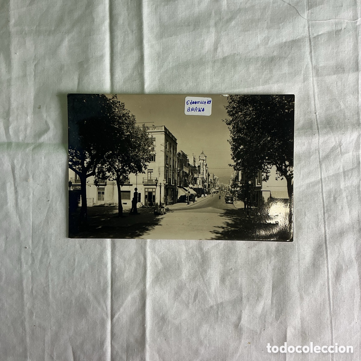 Postales: Postal antigua Granollers (Barcelona) &ndash; Vista de la carretera principal