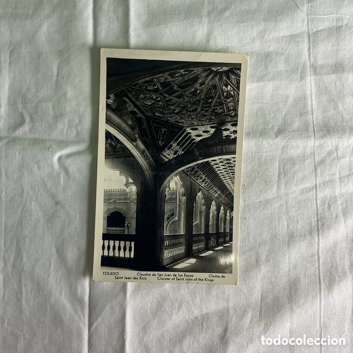 Postales: Postal antigua Toledo &ndash; Claustro de San Juan de los Reyes &ndash; Artesonado