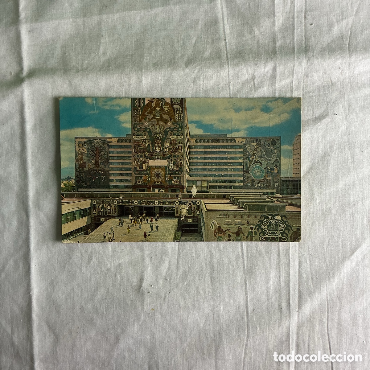 Postales: Postal antigua M&eacute;xico D.F. &ndash; Edificio de Comunicaciones y Murales de Juan O&rsquo;Gorman
