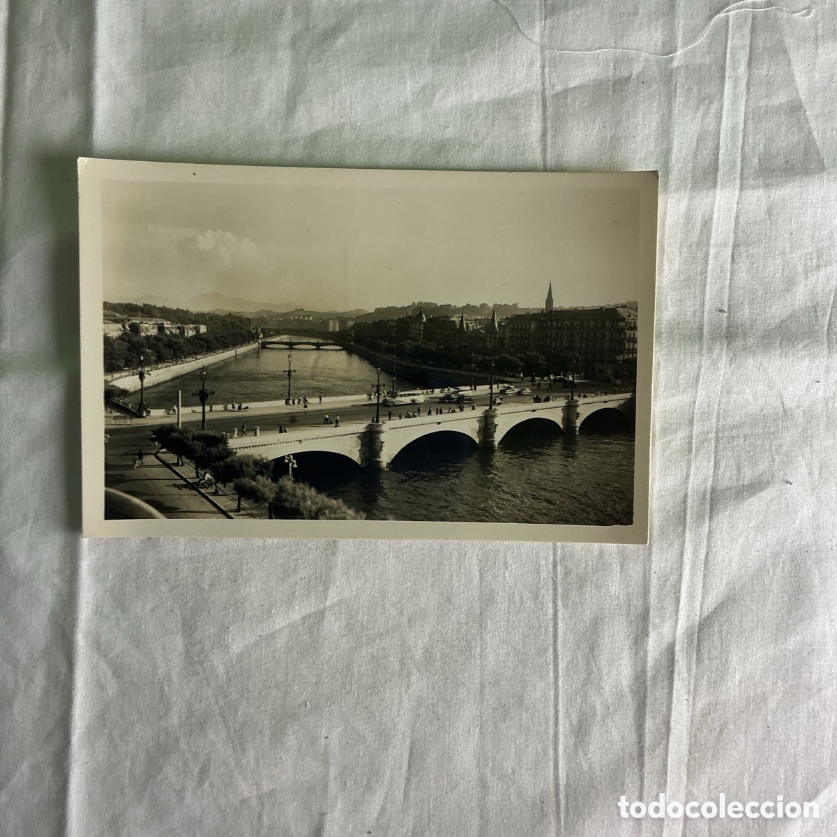 Postales: Postal antigua San Sebasti&aacute;n &ndash; Puente de Santa Catalina &ndash; Foto Galarza &ndash; Sin circular