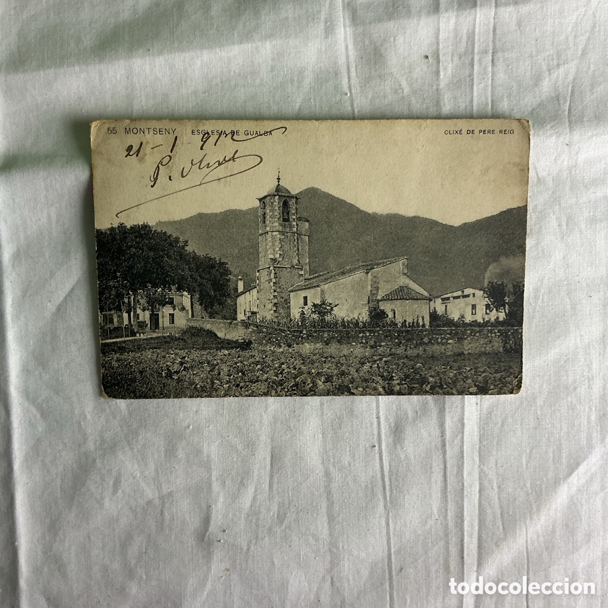 Postales: Postal antigua Montseny &ndash; Iglesia de Gualba &ndash; Clix&eacute; de Pere Reig