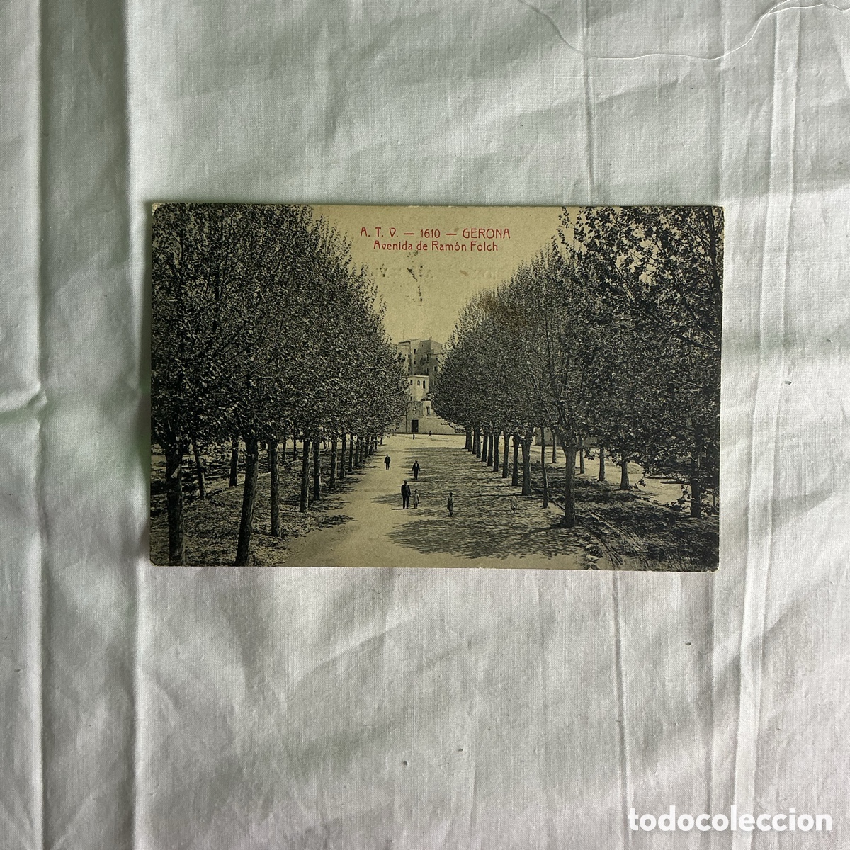 Postales: Postal antigua Gerona &ndash; Avenida de Ram&oacute;n Folch &ndash; A.T.V. 1610 &ndash; Circulada