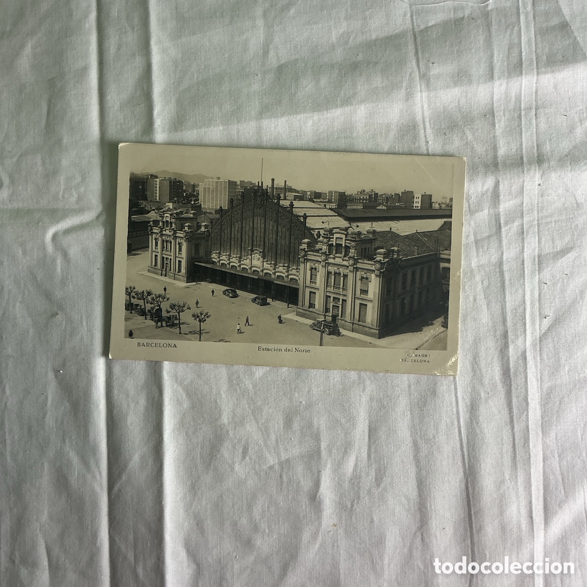 Postales: Antigua postal Barcelona &ndash; Estaci&oacute;n del Norte &ndash; C. Mauri Barcelona, primera mitad del siglo XX