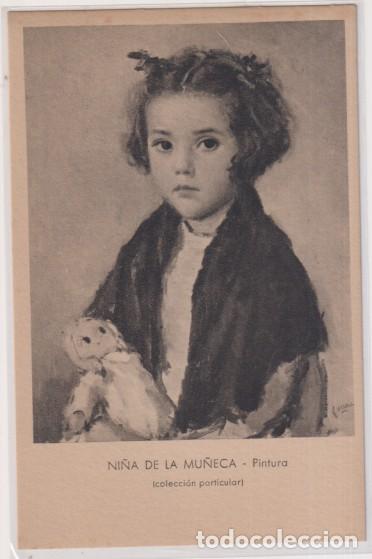 Postkarten: Ni&ntilde;a de la Mu&ntilde;eca-Pintura. Archivo de Arte. Francisco Serra n&ordm; 5. Sin usar