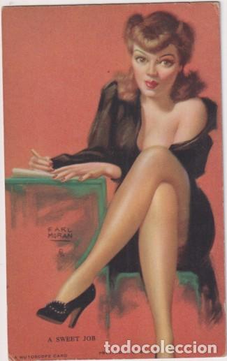 Postcards: Pin Up- A Sweet Job. Mutoscope Card. Earl Moran. U.s.a. Sin usar
