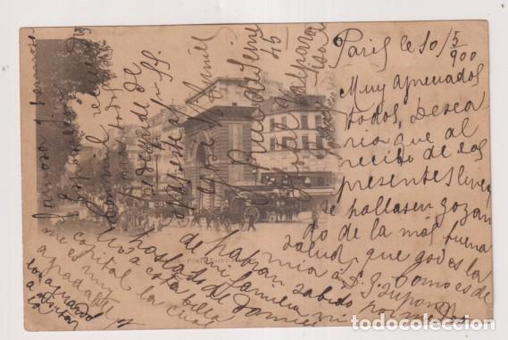 Postales: Paris. Porte Saint Martin. Franqueado y Fechado en par&iacute;s el 10-5-1900. Escrita en espa&ntilde;ol en anverso