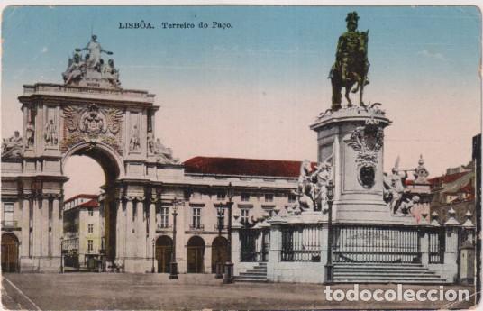 Postales: Lisboa. Terreiro do Pa&ccedil;o. Franqueada y Fechada en Coru&ntilde;a el 14 de mayo de 1921: Destino: Madrid