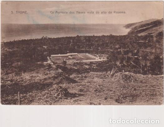 Postales: Santo Tom&eacute; y Pr&iacute;ncipe. CA Agr&iacute;cola de las Nieves. Vista desde Rozema. Fechada al Dorso el 7-Jul. 193