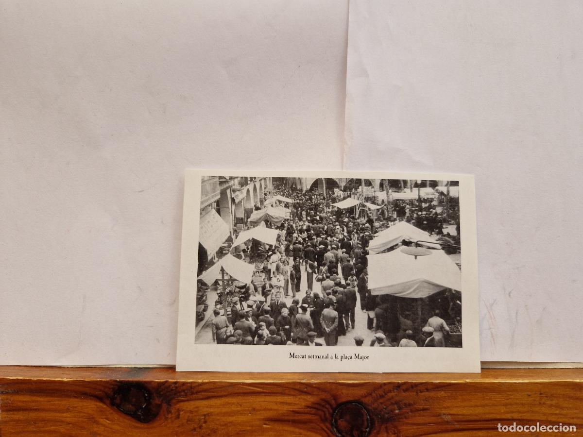 Postales: BONITA FOTOGRAFIA EN PAPEL.BANYOLES ELS ANYS 30.40 I 50. MERCAT SETMANAL A LA PL&Ccedil;A MAJOR.