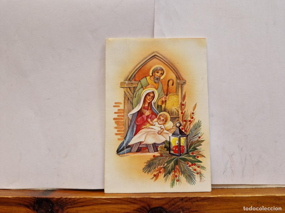 Postales: BONITA POSTAL CIRCULADA. DIPTICA. VIRGEN MARIA , JESUS Y JOSEE