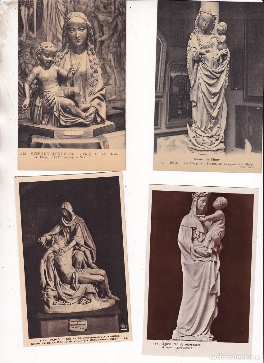 Postales: FC-VE -Lote 22 POSTALES Blanco /Negro . ARTE. ESCULTURA RELIGIOSA. VIRGENES