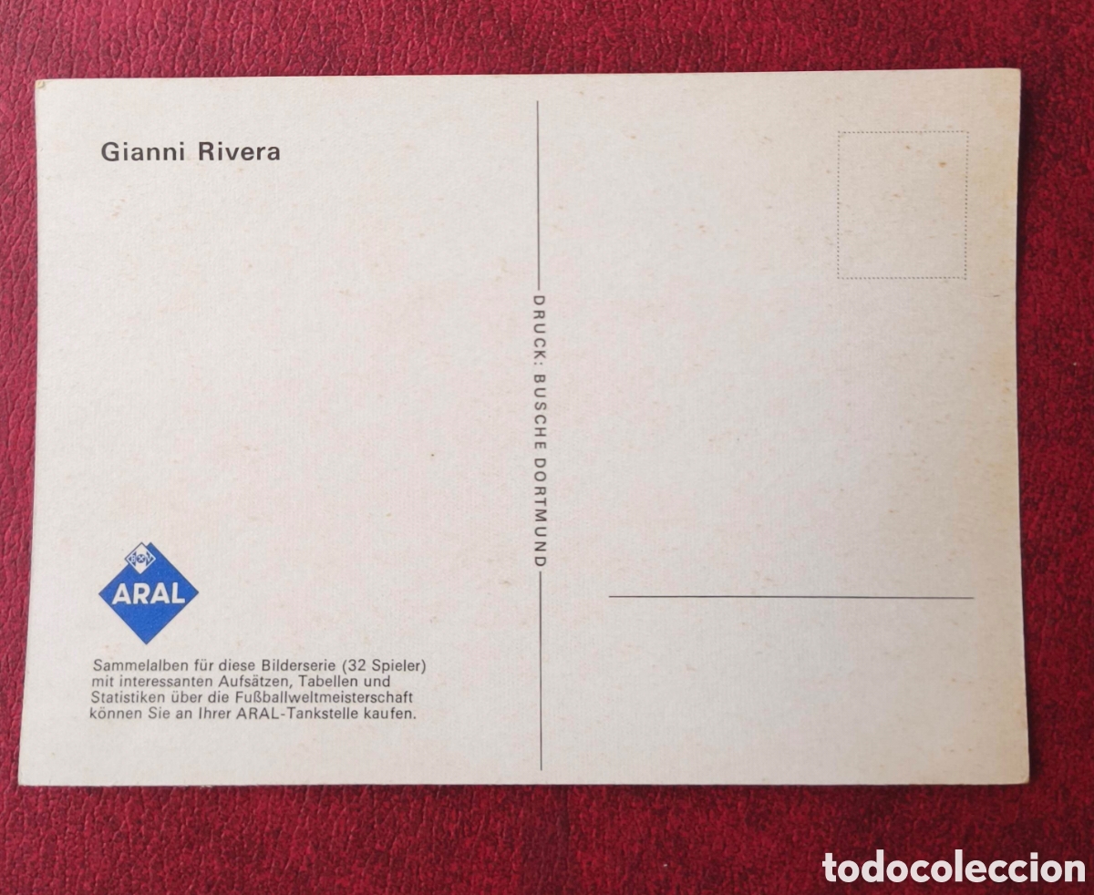 Postales: Alemania. 1966. Gianni Rivera. AC Milano - Foto 2