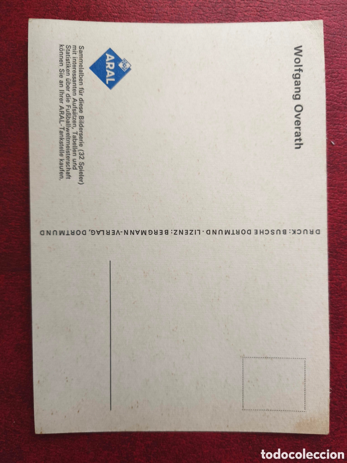 Postales: Alemania. 1966. Wilfgang Overath - Foto 2