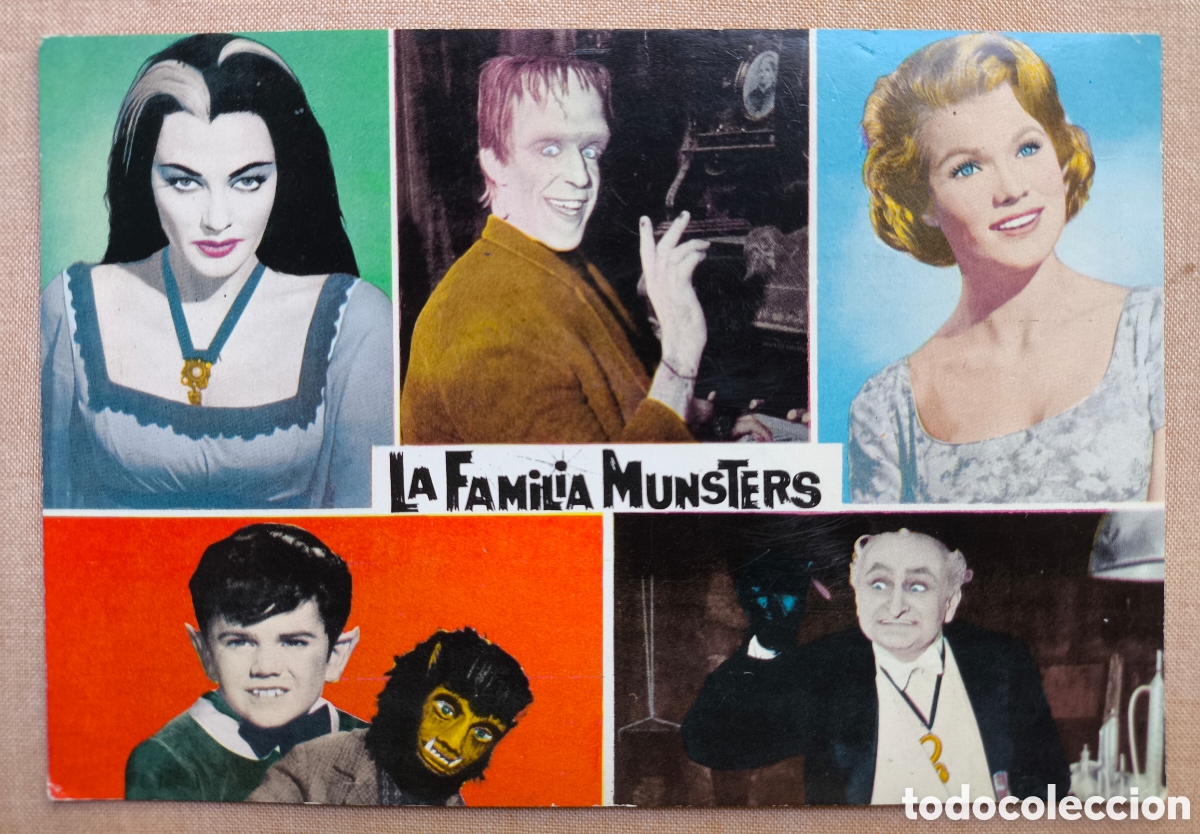 Postales: LA FAMILIA MUNSTERS POSTAL A COLOR TV C. 1965