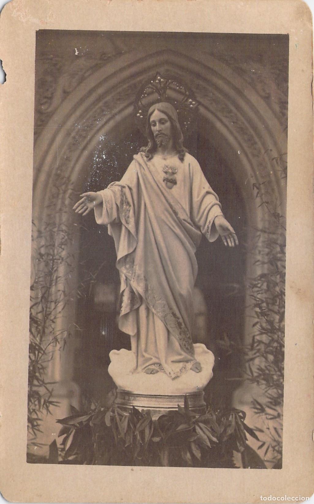 Postales: Postal con imagen religiosa del Sagrado Coraz&oacute;n de Jes&uacute;s