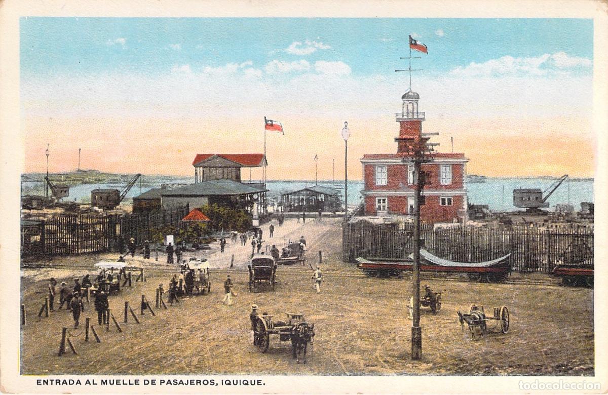 Postales: Postal de la entrada al muelle de pasajeros en Iquique