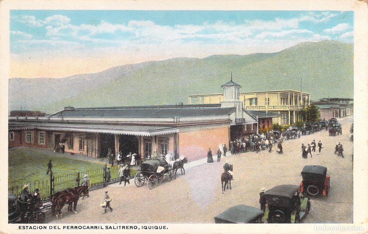 Postales: Postal de la Estaci&oacute;n del Ferrocarril Salitrero en Iquique
