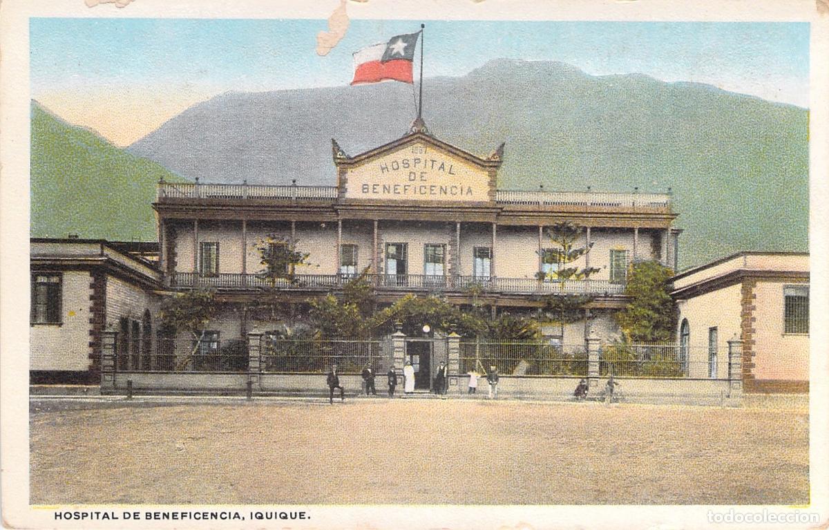 Postales: Postal del Hospital de Beneficencia en Iquique, Chile