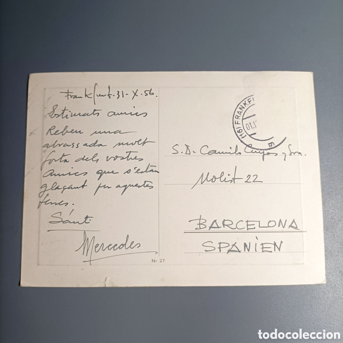Postales: TARJETA POSTAL CIRCULADA. №27 FRANKFURT - Foto 2