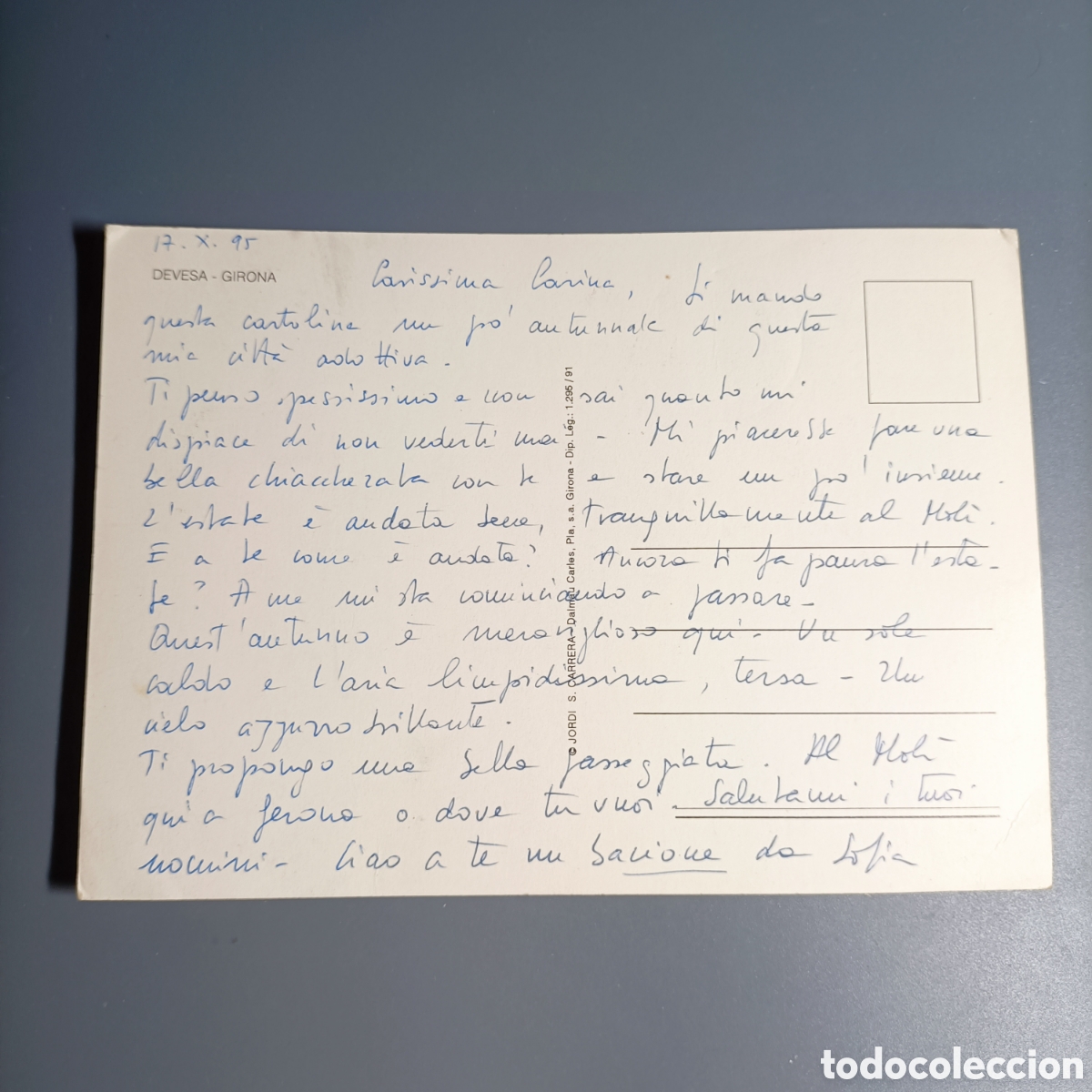 Postales: TARJETA POSTAL ESCRITA. DEVESA - GIRONA - Foto 2