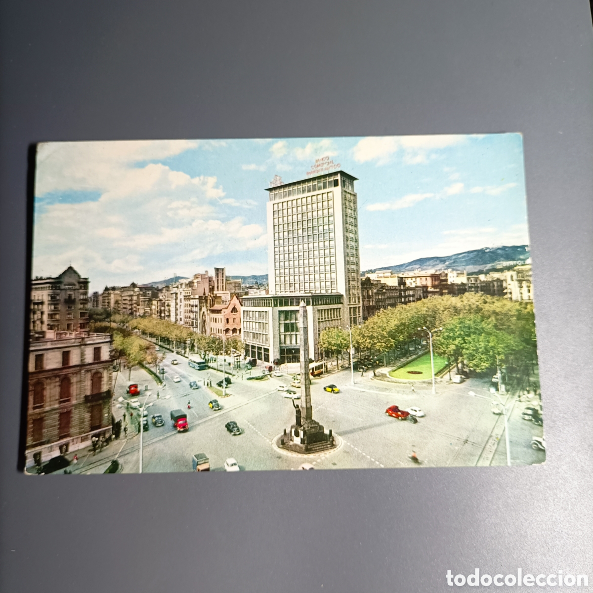 Postales: TARJETA POSTAL SIN CIRCULAR. №110 BARCELONA. PLAZA DE LA VICTORIA CON BANCO COMERCIAL