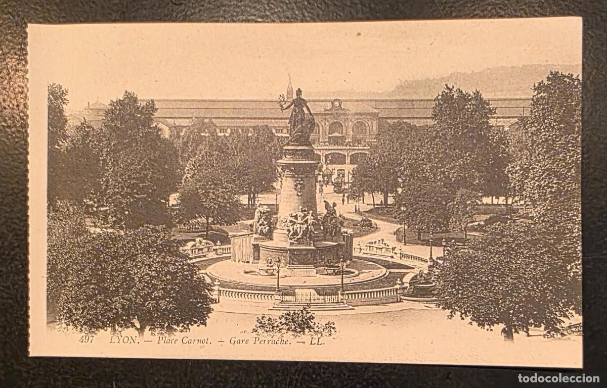 Postales: P.1095 POSTAL ANTIGUA LYON N&ordm; 497 &ndash; PLACE CARNOT &ndash; GARE PERRACHE &ndash; LL &ndash; FRANCIA &ndash; SIN CIRCULAR