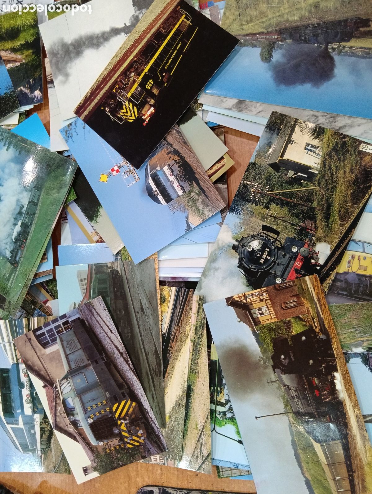 Postales: Lote de 150 postales de trenes de Europa y dem&aacute;s continentes.