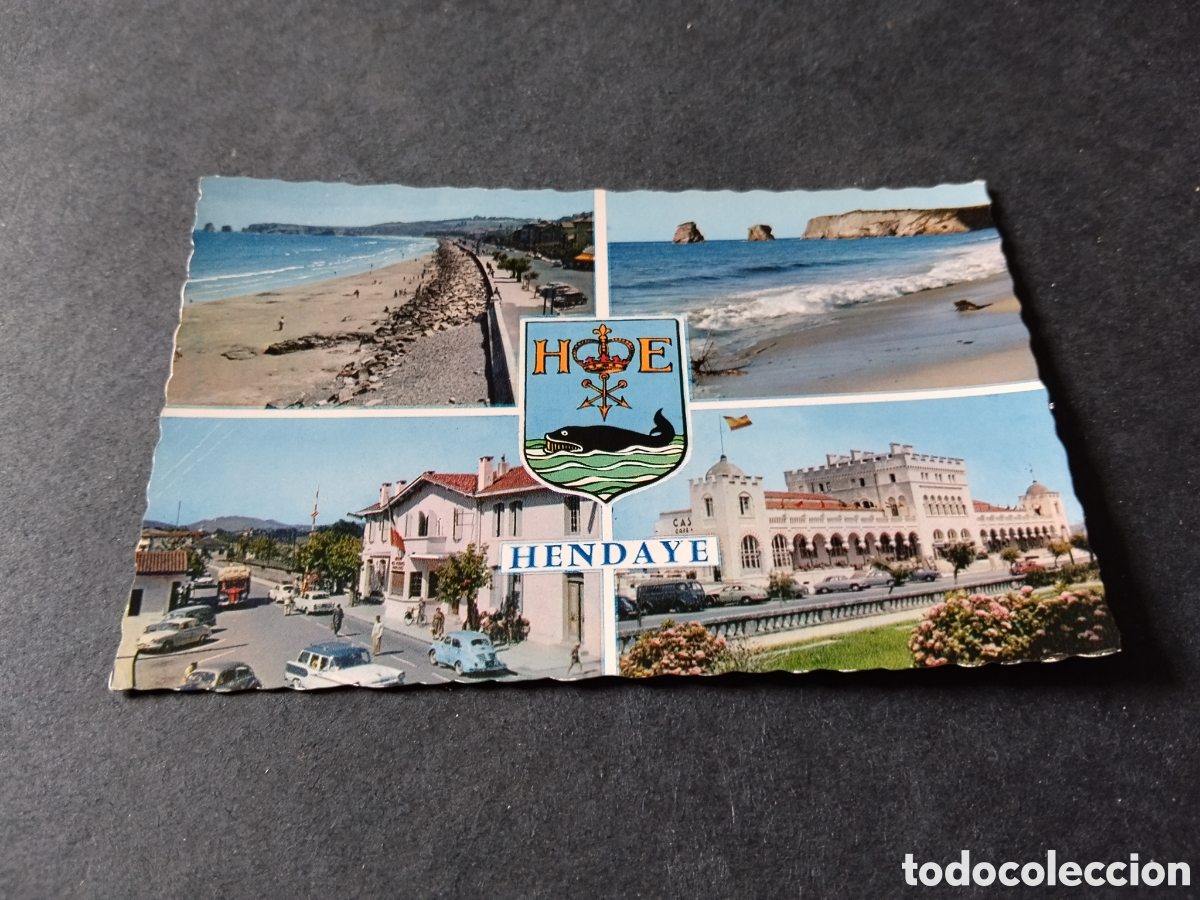 Postales: Postal Hendaya frontera Espa&ntilde;a -Francia