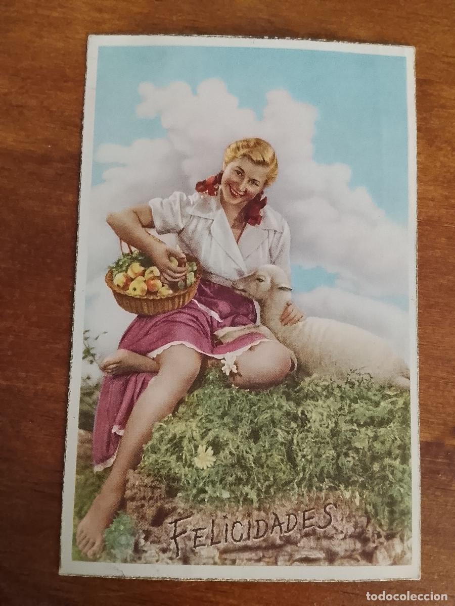 Postales: Postal de felicitaci&oacute;n. Pastora