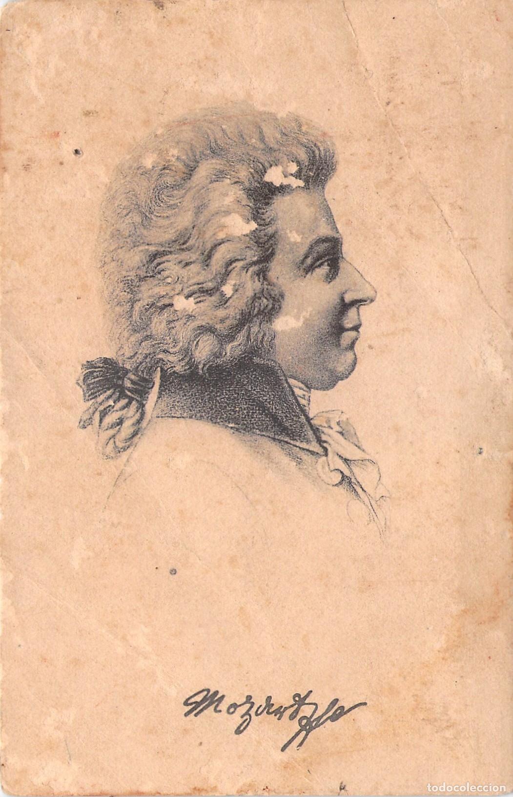 Postales: Postal antigua de Wolfgang Amadeus Mozart