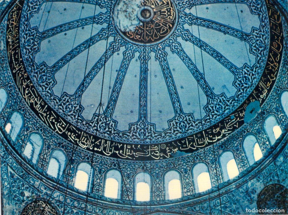 Postales: Postal de la c&uacute;pula de la Mezquita Azul en Estambul, Turqu&iacute;a