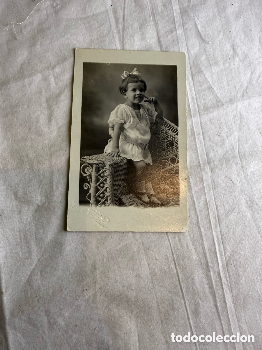Postales: Postal fotogr&aacute;fica antigua retrato de ni&ntilde;a &ndash; principios siglo XX &ndash; a&ntilde;os 1910&ndash;20